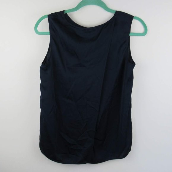 Vince Tops - Vince 100% Silk Navy Tulip Open Back Sleeveless Blouse sz S